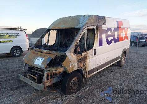 2018 Ram Promaster 2500 High Roof 159 Wb из США, поврежденный, VIN 3C6TRVDG2JE147556